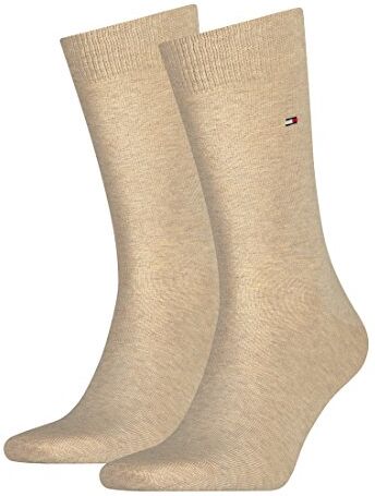 Tommy Hilfiger Clssc Sock 371111 Calzini, Beige (Light Beige Melange), 43-46 Uomo (Pacco da 2)