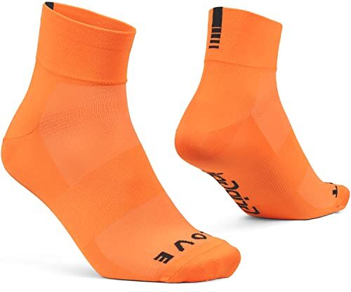 GripGrab Calze Estive Leggere Sportive Uomo Donna Bici Corsa Mtb, Calzini Da Ciclismo Unisex Adulto, Arancione Neon Corto, M 41-44