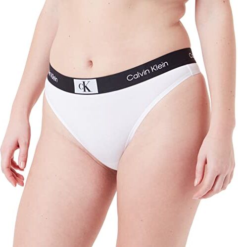 Calvin Klein Modern Thong , Perizoma Donna, Bianco (White), L