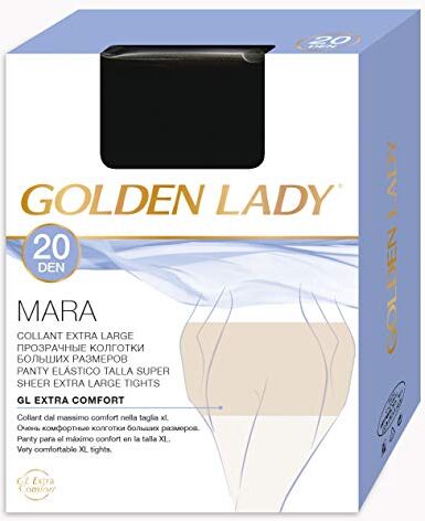 GOLDEN LADY Mara 20 Den, Nero, Taglia XL