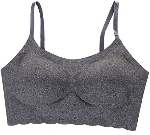 WENJUNneiyi WENJUN Reggiseno Senza Biancheria Intima Senza Cuciture Per Il Sonno Di Bra Senza Bordi 4 Colori Tra Cui Scegliere (Colore : Grigio scuro, dimensioni : S.)