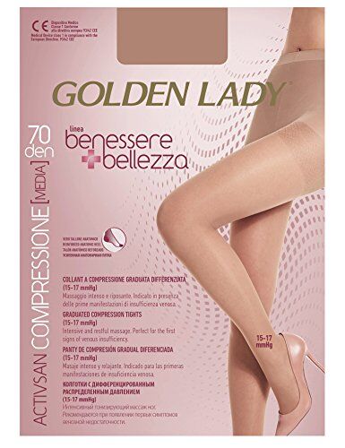 GOLDEN LADY Benessere & Bellezza Collant 70 Den Dore Taglia Xl G115 Calze Da Donna, 300 Grammi