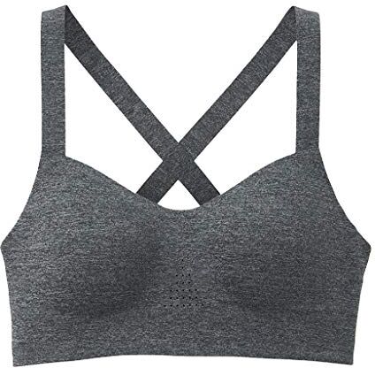 WENJUNneiyi WENJUN Reggiseno Sportivo Da Donna Senza Bordi Con Tracolla Fissa Con 5 Colori Tra Cui Scegliere (Colore : Grigio scuro, dimensioni : 165/95/L)