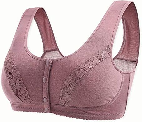 KEERADS Body Gainant Piatto Bianco raccolta di aperture del petto reggiseno anteriore e laterale confortevole Slip Vita Alta Grande Dimensione (Purple-a, 44)