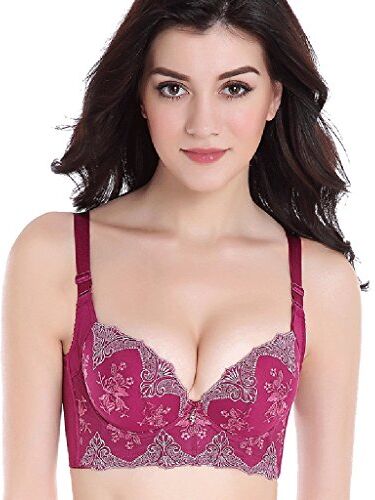 WENJUNneiyi WENJUN Comfort Reggiseno Addensato Regolabile Comfort Raccolto Piccolo Intimo Petto 2 Colori Tra Cui Scegliere (Colore : Rosa rossa, dimensioni : 85C)