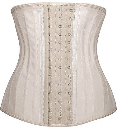 YIANNA Donna Corsetto Stringivita Modellante Dimagrante Bustino Waist Training Corset Fajas Reductoras Colombianas con 25 Stecche Beige 1210 XL