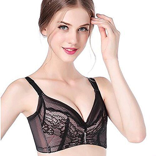 WENJUNneiyi WENJUN Reggiseno Reggiseno Regolabile In Reggiseno Di Grandi Dimensioni Con Reggiseno Regolabile In 3 Colori Tra Cui Scegliere (Colore : Black, dimensioni : 70E)