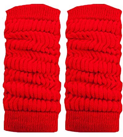 Toocool Scaldamuscoli unisex scaldamuscolo danza ballo moda caldi inverno LO-LW01 [Taglia unica,rosso]