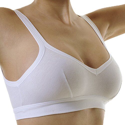 Cotonella , Brassiere Donna Bordi Extra Comfort Cotone bielastico Art. GD065 Bianco tg. 4