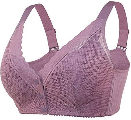 KEERADS Body Madrina Figlioccio Grandi donne vita regolabile anteriore pulsante reggiseno Sexy taglio sagomatura cinghia pizzo spalla intimi Slip Mestruale Ragazza (Purple-2, 38)