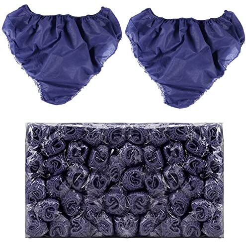 unhg Mutande Usa E Getta, Biancheria Intima in Tessuto Non Tessuto, Slip Uomo/Donna, per Viaggi, Spa, Salone Di Bellezza,Blu,60pcs