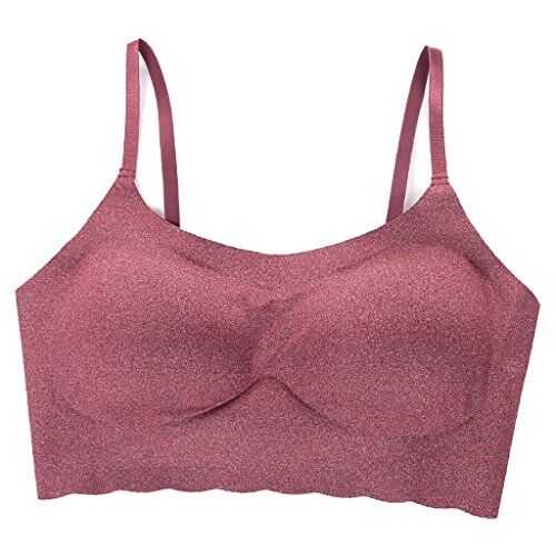 WENJUNneiyi WENJUN Reggiseno Senza Biancheria Intima Senza Cuciture Per Il Sonno Di Bra Senza Bordi 4 Colori Tra Cui Scegliere (Colore : Dark red, dimensioni : S.)