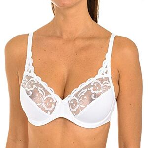 Playtex Reggiseno con Ferretto in Microfibra Essential Elegance Broderie Donna x1, Bianco, 38/5E Playtex Reggiseno con Ferretto in Microfibra Essential Elegance Broderie Donna x1, Bianco, 38/5E