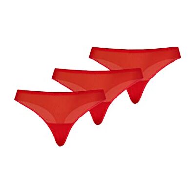 Teyli Perizoma da Donna in Rete, Confezione da 3 Pezzi, Rosso, L, Colore: Rosso, L Teyli Perizoma da Donna in Rete, Confezione da 3 Pezzi, Rosso, L, Colore: Rosso, L
