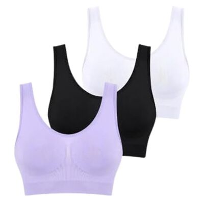 Boolavard 3 Pezzi/Set Reggiseni Senza Cuciture per Donna Reggiseno Senza Ferretto Crop Top Morbido Canotta Sportiva Reggiseno Boolavard 3 Pezzi/Set Reggiseni Senza Cuciture per Donna Reggiseno Senza Ferretto Crop Top Morbido Canotta Sportiva Reggiseno