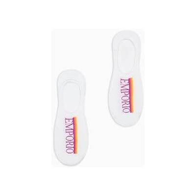 Emporio Armani Calzini Donna, bianco e bianco, S-M Emporio Armani Calzini Donna, bianco e bianco, S-M