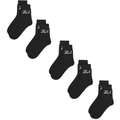 Lagerfeld Donna K/Signature Logo Sock (5 Pack) Black 39-42 Lagerfeld Donna K/Signature Logo Sock (5 Pack) Black 39-42