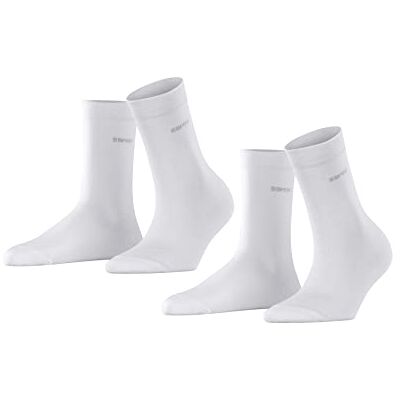 Esprit Basic Easy 2-Pack W So cotone tinta unita confezione di 2 paia, Calzini Donna, Bianco White 2000, 35-38 Esprit Basic Easy 2-Pack W So cotone tinta unita confezione di 2 paia, Calzini Donna, Bianco White 2000, 35-38