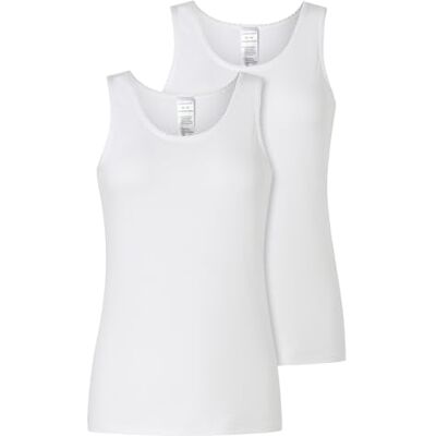 Schiesser Damen 2 Pack Unterhemd Tanktops mit Spitze Baumwolle Mix Modern Multipacks Intimo Donna (Pacco da 2) Schiesser Damen 2 Pack Unterhemd Tanktops mit Spitze Baumwolle Mix Modern Multipacks Intimo Donna (Pacco da 2)
