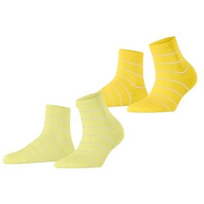 Esprit Fine Line Multipack W Sso cotone fantasia confezione di 2 paia, Calzini Donna, Giallo Yellow Mix 0080, 35-38 Esprit Fine Line Multipack W Sso cotone fantasia confezione di 2 paia, Calzini Donna, Giallo Yellow Mix 0080, 35-38