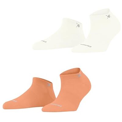 Burlington Everyday Sneaker Multipack W Sn cotone bassi tinta unita lot de 2 paires, Calzini corti Donna, Arancione Peach 8766, 36-41 Burlington Everyday Sneaker Multipack W Sn cotone bassi tinta unita lot de 2 paires, Calzini corti Donna, Arancione Peach 8766, 36-41