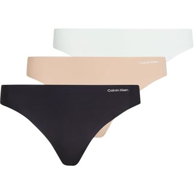 Calvin Klein Donna Perizomi Confezione da 3 Thong Intimo, Multicolore (Black/Cedar/Lime Crème), XL Calvin Klein Donna Perizomi Confezione da 3 Thong Intimo, Multicolore (Black/Cedar/Lime Crème), XL
