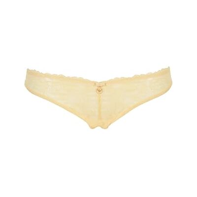 Emporio Armani Eternal Lace V-Brazilian Brief, Slip Donna, Giallo (Butter), S Emporio Armani Eternal Lace V-Brazilian Brief, Slip Donna, Giallo (Butter), S