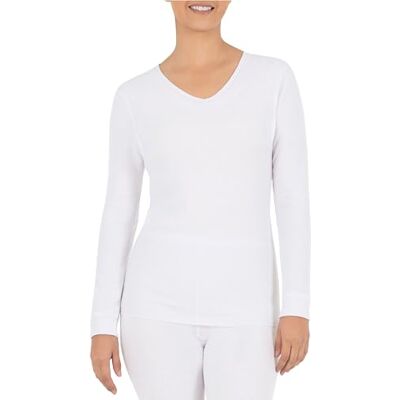 Fruit of the Loom Micro Waffle Premium Thermal V-Neck Maglia Pigiama Donna (Pacco da 1) Fruit of the Loom Micro Waffle Premium Thermal V-Neck Maglia Pigiama Donna (Pacco da 1)