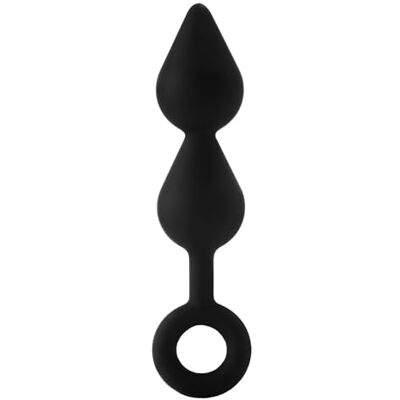 DREAM TOYS Fantasstic Xl Double Drop Plug Black 20 cm DREAM TOYS Fantasstic Xl Double Drop Plug Black 20 cm