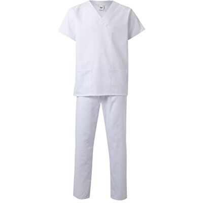 Velilla Basic Completo di Casacca e Pantaloni, Bianco, 2 Velilla Basic Completo di Casacca e Pantaloni, Bianco, 2