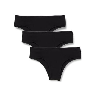 POMPEA 3 Pezzi Culotte Donna in Cotone Elasticizzato, Mutande in Tessuto Jersey con Cuciture Piatte (Nero, L) POMPEA 3 Pezzi Culotte Donna in Cotone Elasticizzato, Mutande in Tessuto Jersey con Cuciture Piatte (Nero, L)