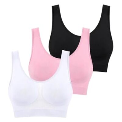 Boolavard 3 Pezzi/Set Reggiseni Senza Cuciture per Donna Reggiseno Senza Ferretto Crop Top Morbido Canotta Sportiva Reggiseno Boolavard 3 Pezzi/Set Reggiseni Senza Cuciture per Donna Reggiseno Senza Ferretto Crop Top Morbido Canotta Sportiva Reggiseno