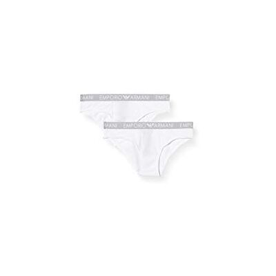 Emporio Armani Underwear Bi-Pack Brief Iconic Logoband, Biancheria Intima Donna, Bianco, S Emporio Armani Underwear Bi-Pack Brief Iconic Logoband, Biancheria Intima Donna, Bianco, S