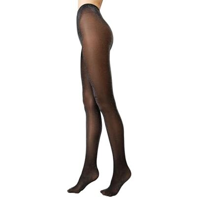 Conte élégant Conte elegant Luxury 50 den Collant Brillantini da Donna con Lurex Filo Argentato Spessi Elastici con Tassello in Cotone Alla Moda Serata Festa, Nero/Argento Conte élégant Conte elegant Luxury 50 den Collant Brillantini da Donna con Lurex Filo Argentato Spessi Elastici con Tassello in Cotone Alla Moda Serata Festa, Nero/Argento