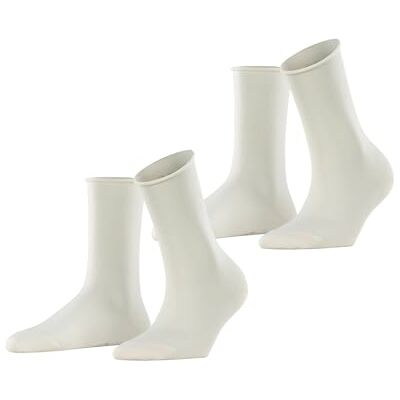 Esprit Basic Pure 2-Pack W So cotone tinta unita confezione di 2 paia, Calzini Donna, Bianco Off-White 2040, 39-42 Esprit Basic Pure 2-Pack W So cotone tinta unita confezione di 2 paia, Calzini Donna, Bianco Off-White 2040, 39-42
