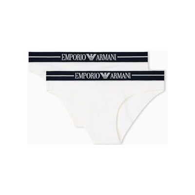 Emporio Armani Slip da Donna Everyday in Cotone, Confezione da 2, Bianco, L, Bianco, L Emporio Armani Slip da Donna Everyday in Cotone, Confezione da 2, Bianco, L, Bianco, L