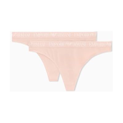 Emporio Armani Microfiber 2-Pack Thong Slip a Tanga Donna (Pacco da 2) Emporio Armani Microfiber 2-Pack Thong Slip a Tanga Donna (Pacco da 2)