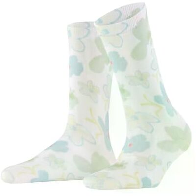 Burlington Garden Bloom W So cotone fantasia 1 paio, Calzini Donna, Bianco White 2007, 36-41 Burlington Garden Bloom W So cotone fantasia 1 paio, Calzini Donna, Bianco White 2007, 36-41
