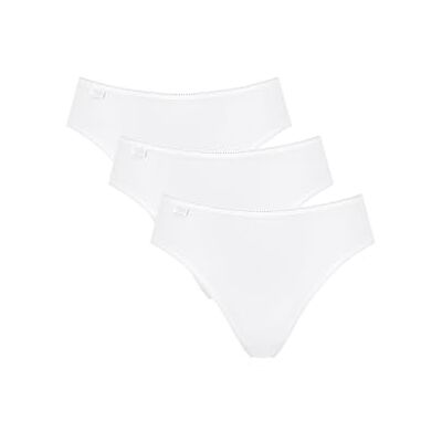 Sloggi 24/7 Cotton Tai C3P, Slip Donna, Bianco (White), 38 Sloggi 24/7 Cotton Tai C3P, Slip Donna, Bianco (White), 38