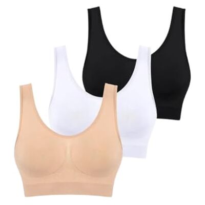 Boolavard 3 Pezzi/Set Reggiseni Senza Cuciture per Donna Reggiseno Senza Ferretto Crop Top Morbido Canotta Sportiva Reggiseno Boolavard 3 Pezzi/Set Reggiseni Senza Cuciture per Donna Reggiseno Senza Ferretto Crop Top Morbido Canotta Sportiva Reggiseno