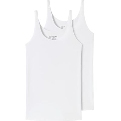 Schiesser 2 Pack Trägertop Intimo, Bianco, 38 (Pacco da 2) Donna Schiesser 2 Pack Trägertop Intimo, Bianco, 38 (Pacco da 2) Donna