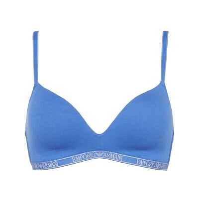 Emporio Armani Reggiseno a Triangolo Imbottito Essential con Borchie Viola XL, Lapislazzuli, XL Emporio Armani Reggiseno a Triangolo Imbottito Essential con Borchie Viola XL, Lapislazzuli, XL