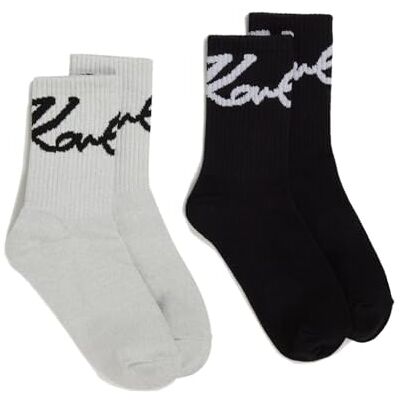 Lagerfeld Donne Signature Lurex Socks (2 Pack) Cannoli Crema/Nero One size Lagerfeld Donne Signature Lurex Socks (2 Pack) Cannoli Crema/Nero One size
