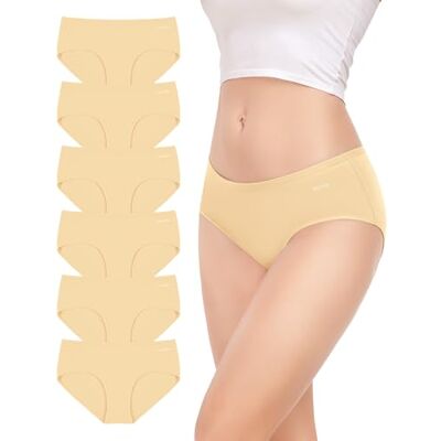 TANSTC Mutande Donna Cotone, Biancheria Intima Slip Hipster Confezione da 6, Vita Bassa, Biancheria Intima Traspirante, M TANSTC Mutande Donna Cotone, Biancheria Intima Slip Hipster Confezione da 6, Vita Bassa, Biancheria Intima Traspirante, M