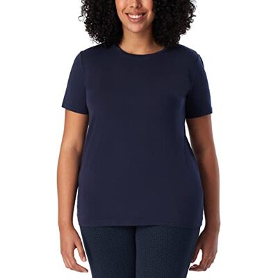 Schiesser Schlafshirt, Parte Superiore del Pigiama Donna, Blau, 34 Schiesser Schlafshirt, Parte Superiore del Pigiama Donna, Blau, 34