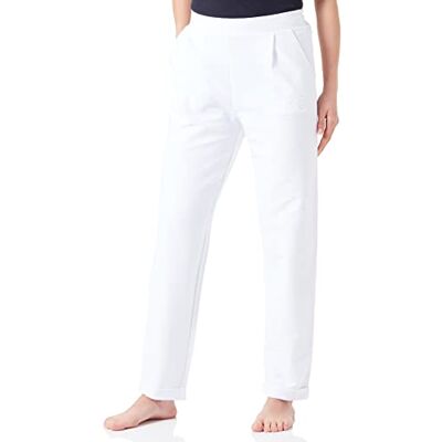 Emporio Armani Pants Textured Terry, Pantaloni Donna, Bianco, L Emporio Armani Pants Textured Terry, Pantaloni Donna, Bianco, L