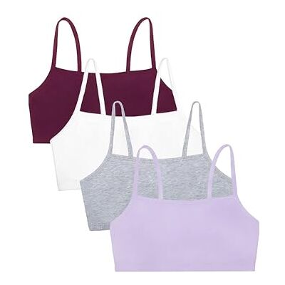 Fruit of the Loom Reggiseno Sportivo in Cotone con Spalline Sottili, Confezione da 3 Pezzi, Colori alla Moda Reggiseno Sportivo Donna (Pacco da 3) Fruit of the Loom Reggiseno Sportivo in Cotone con Spalline Sottili, Confezione da 3 Pezzi, Colori alla Moda Reggiseno Sportivo Donna (Pacco da 3)