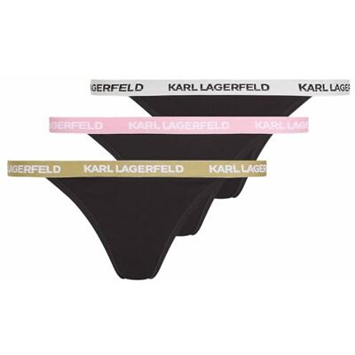 Lagerfeld Donna Logo Brazilian Colorband (3 Pack) Mosstone/Begonia/Cannoli M Lagerfeld Donna Logo Brazilian Colorband (3 Pack) Mosstone/Begonia/Cannoli M