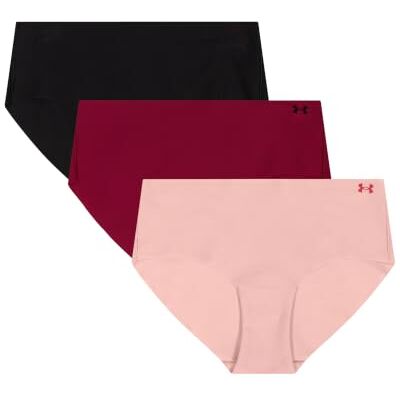 Under Armour Confezione da 3 Slip Hipster da Donna Pure Stretch – Invisibili, Senza Cuciture, Non Lascia segni, Ultraleggeri, Comfort Tutto Il Giorno Under Armour Confezione da 3 Slip Hipster da Donna Pure Stretch – Invisibili, Senza Cuciture, Non Lascia segni, Ultraleggeri, Comfort Tutto Il Giorno