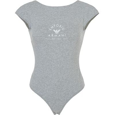 Emporio Armani Iconic Stretch Cotton Logoband Body Brief, Slip Donna, Grigio (Light Grey Melange), M Emporio Armani Iconic Stretch Cotton Logoband Body Brief, Slip Donna, Grigio (Light Grey Melange), M